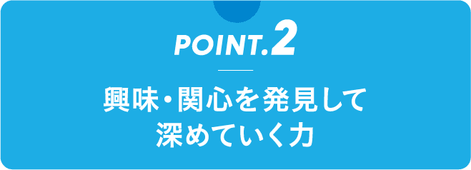 POINT.1 英語を活用して 自分の意見を発信できる力